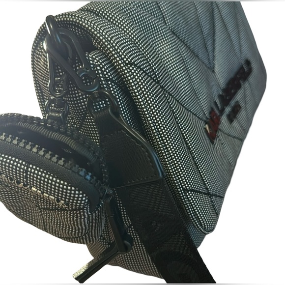 Karl Lagerfeld Paris NWT Black Voyage Neoprene Logo Crossbody Messenger  (P032) - Picture 6 of 11